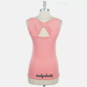 Coral Bow Back Tank
